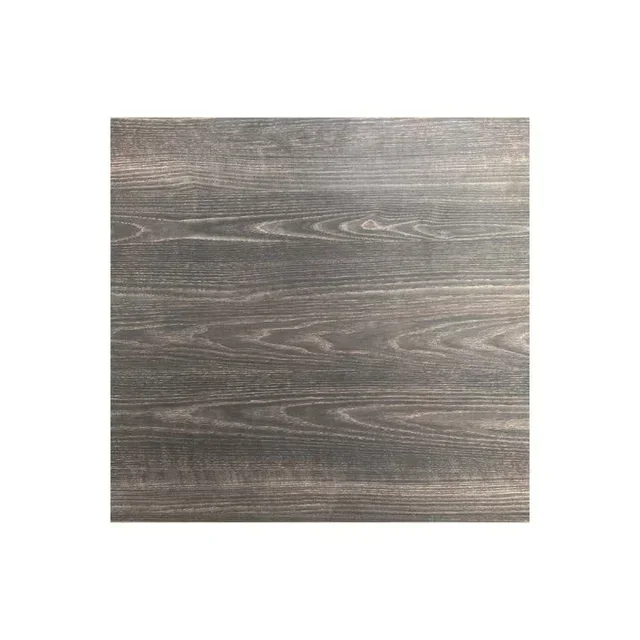 Tavolo Alto Infinity Treppiede Gamba Nera Piano HPL Riverwashed Wood 70x70 cm