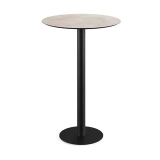 Mesa Alta Urban Negro y Moonstone Ø 70 cm - Mesa de Bar de Diseño
