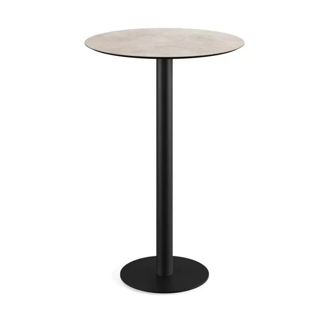 Tavolo Alto Urban Nero e Moonstone Ø 70 cm - Tavolo da Bar di Design