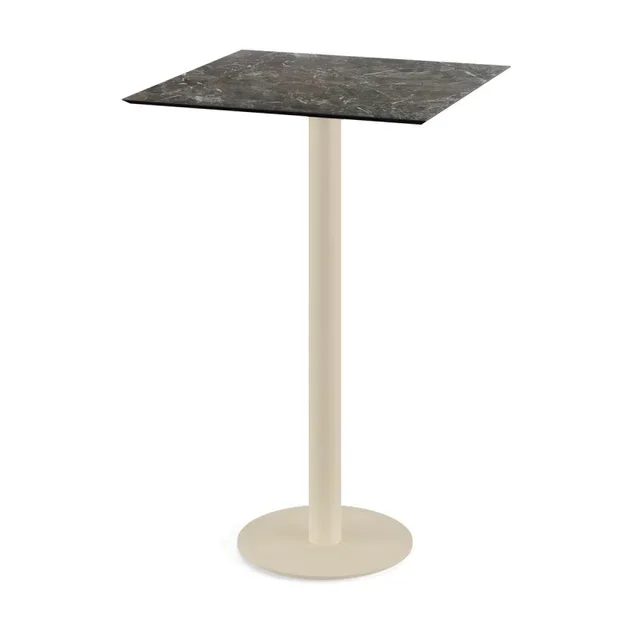 High Table Urban Sandy Base and Galaxy Marble Top 70x70 cm