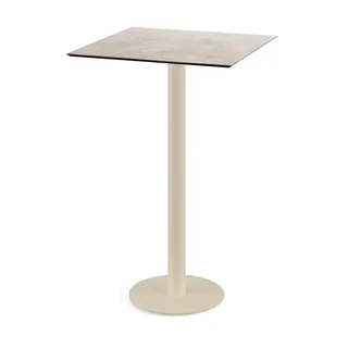 High Table Urban Sand Base and Moonstone Top 70x70 cm - Designer Standing Table