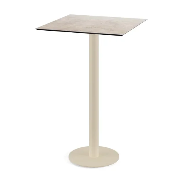 High Table Urban Sand Base and Moonstone Top 70x70 cm - Designer Standing Table