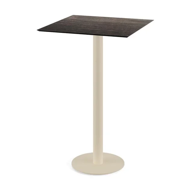 High Table Urban Sandy Base and Riverwashed Wood Top - 70 x 70 cm