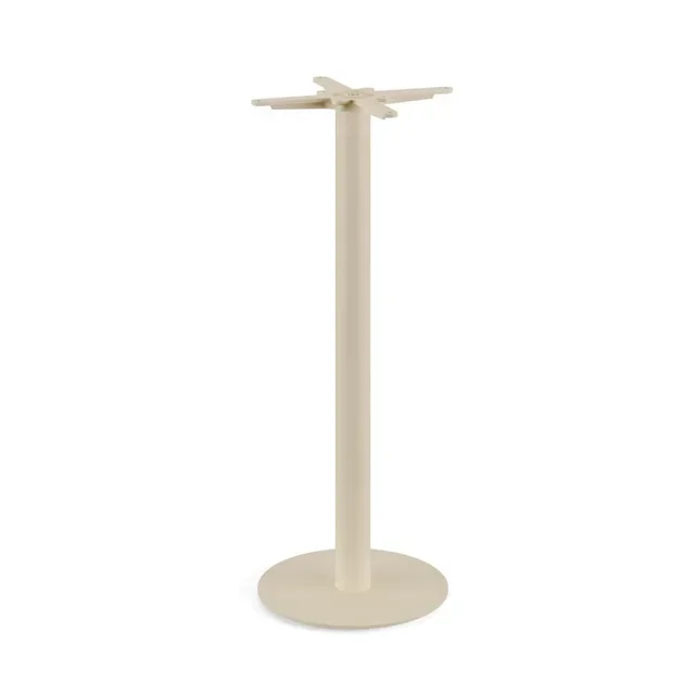 High Table Urban Sandy Base and Tropical Wood Top - Diameter 70 cm