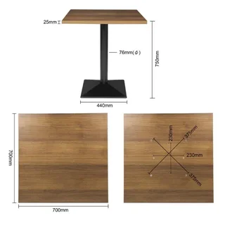 Mesa de Jantar Quadrada Completa - 70 cm
