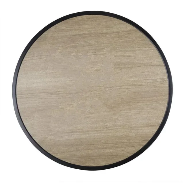 Marston Black Round Garden Table - 70 cm Diameter