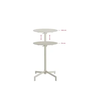 Versa Outdoor Table with 2 Height Positions - Beige Color