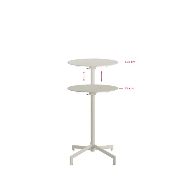 Versa Outdoor Table with 2 Height Positions - Beige Color