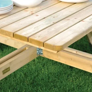 Square Wooden Picnic Table 198 cm