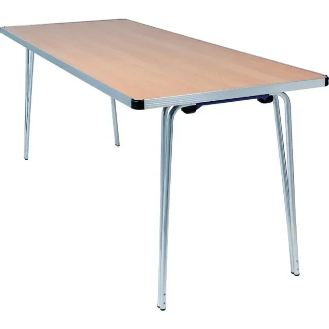 Mesa Plegable Efecto Madera Clara Borde 183 cm