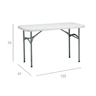Mesa Plegable Strauss - 122 x 60 cm - Blanco