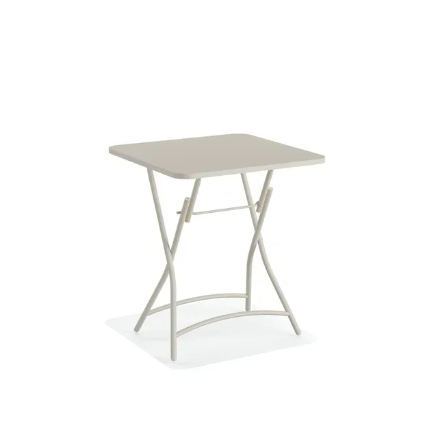 Folding Terrace Table Breeze Beige Metal