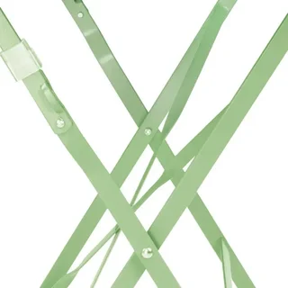 Tavolo Pieghevole Quadrato Acciaio Verde Chiaro 59,5 cm