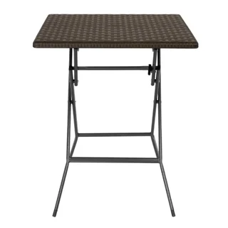 Table Pliante Carrée Bois Foncé 62x62 cm - Format Compact