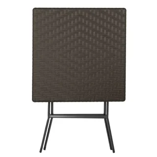Table Pliante Carrée Bois Foncé 62x62 cm - Format Compact