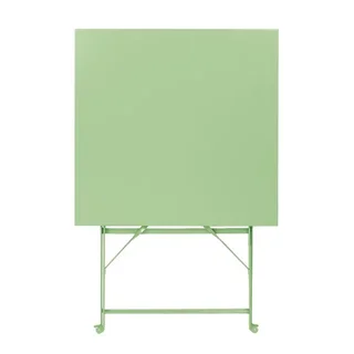 Foldable Square Steel Table Light Green 60 cm