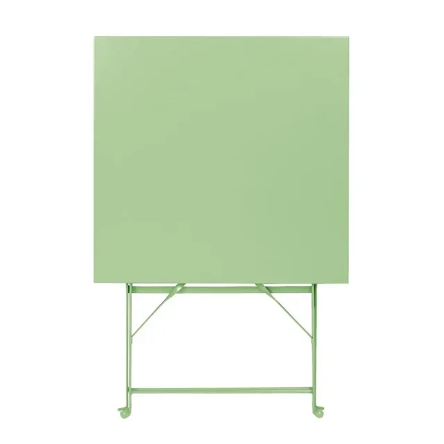 Foldable Square Steel Table Light Green 60 cm