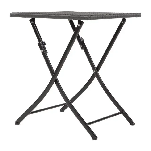 Mesa Plegable Cuadrada de Ratán Trenzado - 60 cm