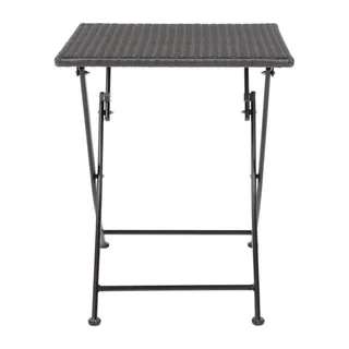 Quadratischer Klapptisch aus geflochtenem Rattan - 60 cm