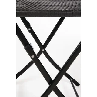 Quadratischer Klapptisch aus geflochtenem Rattan - 60 cm