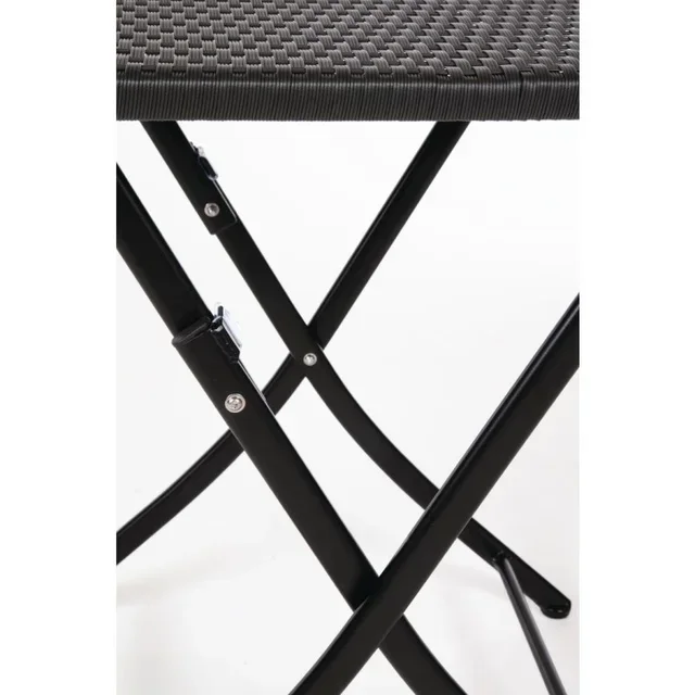 Quadratischer Klapptisch aus geflochtenem Rattan - 60 cm