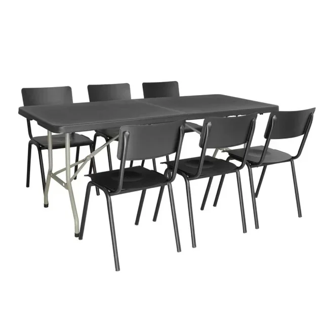 Table Pliante Noire - Longueur 180 cm