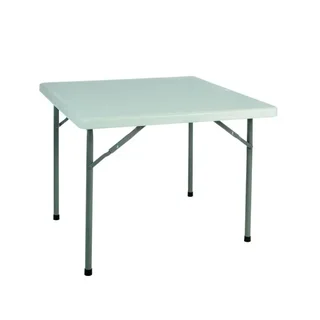 Mesa de Apoio Dobrável Yago 88x88 cm Quadrada Branca