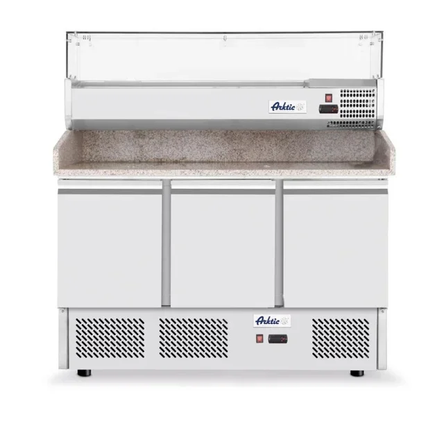 Refrigerated Pizza and Salad Preparation Counter - Total Capacity 420 L