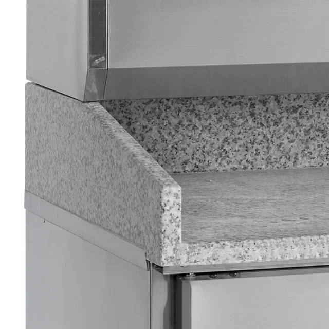 Mesa de Preparación de Pizza Acero Inoxidable - 400 x 600 mm - Puerta Doble