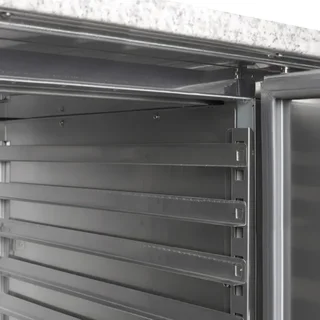 Mesa de Preparación de Pizza Acero Inoxidable - 400 x 600 mm - Puerta Doble