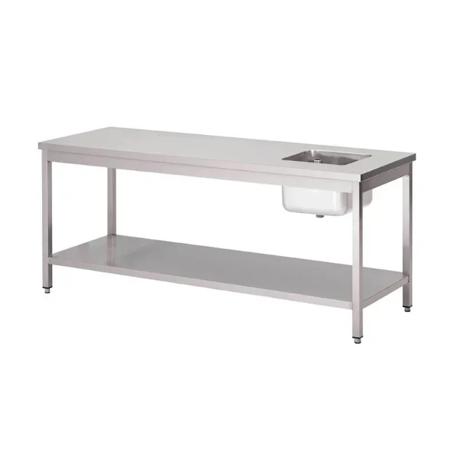 Stainless Steel Professional Work Table with Undershelf - Length 2000 mm x Depth 700 mm