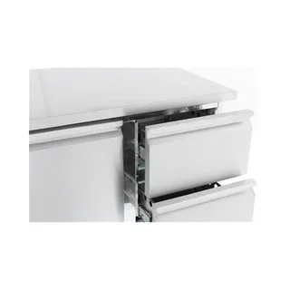 Mesa Refrigerada Compacta 257L - 1 Puerta + 2 Cajones - Refrigeración Positiva Profesional