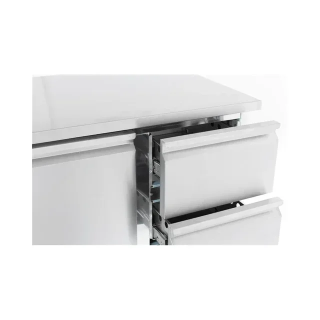 Mesa Refrigerada Compacta 257L - 1 Puerta + 2 Cajones - Refrigeración Positiva Profesional