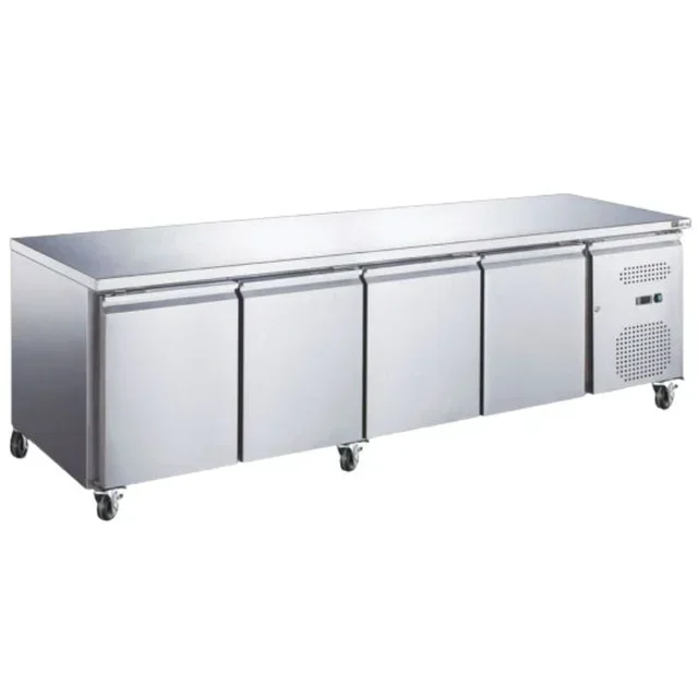 Refrigerated Gastronorm 1/1 Table Positive 700 mm Depth - 4 Doors