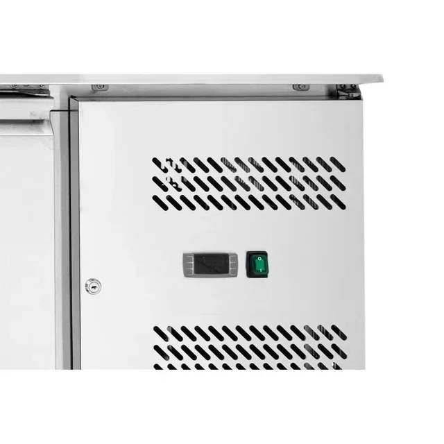 Armário Refrigerado 1 Porta + 6 Gavetas com Painel Traseiro em Aço Inoxidável