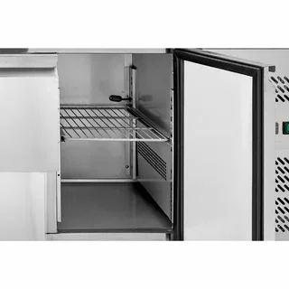 Armário Refrigerado 1 Porta + 6 Gavetas com Painel Traseiro em Aço Inoxidável