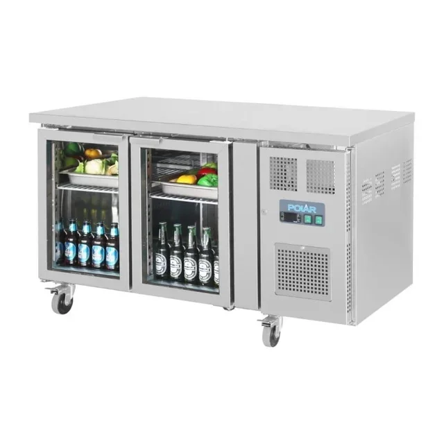Mesa Refrigerada Duas Portas de Vidro - 205 Litros