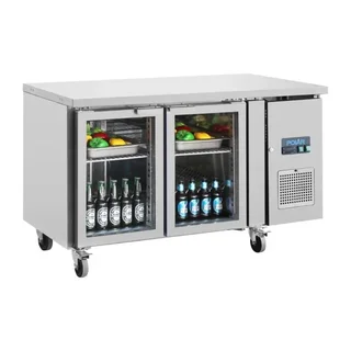 Mesa Refrigerada Duas Portas de Vidro - 205 Litros