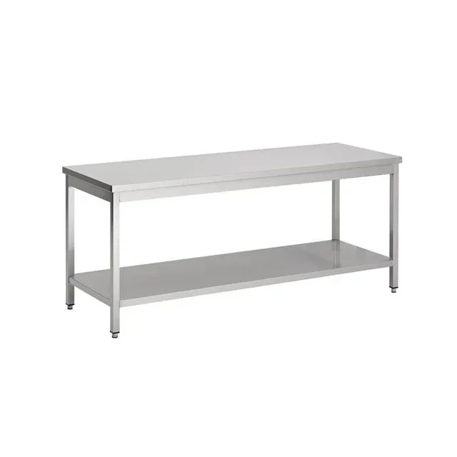 Stainless Steel Work Table with Undershelf - Length 2000 mm x Depth 600 mm