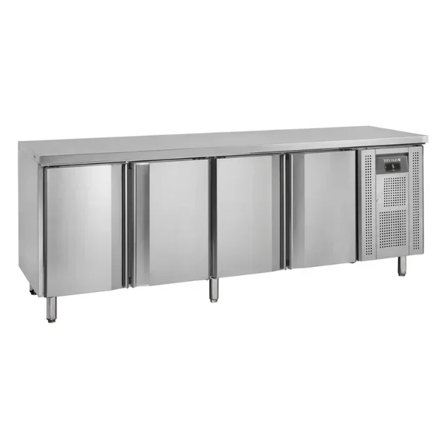 Stainless Steel Professional Refrigerated Table 4 GN 1/1 Doors - Positive Cooling