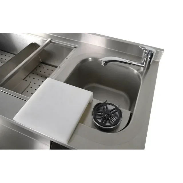 2-Door Refrigerated Table with Integrated Cocktail Counter