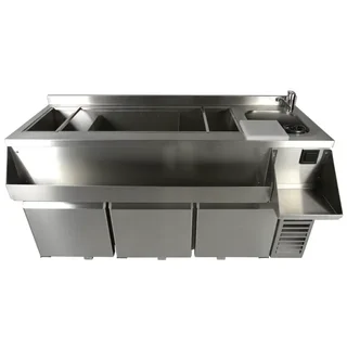 Dreitüriger Kühltisch mit Integrierter Cocktailtheke