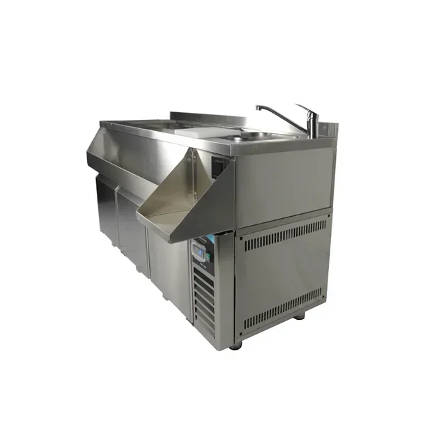 Dreitüriger Kühltisch mit Integrierter Cocktailtheke