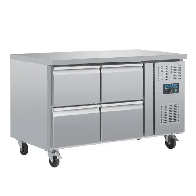 Table Réfrigérée Gastronorm 1/1 Ventilée 4 Tiroirs Gamme U - Capacité 314 Litres