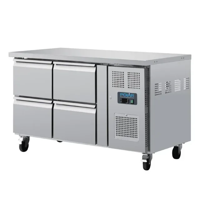 Table Réfrigérée Gastronorm 1/1 Ventilée 4 Tiroirs Gamme U - Capacité 314 Litres