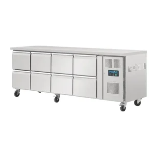 Tavolo Refrigerato Gastronorm 1/1 Ventilato 8 Cassetti Serie U - Capacità 616 Litri