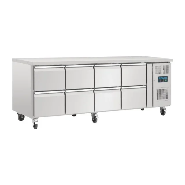 Mesa Refrigerada Gastronorm 1/1 Ventilada 8 Gavetas Série U - Capacidade 616 Litros
