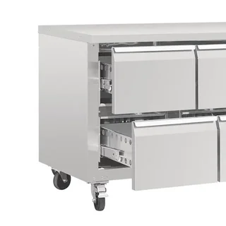 Tavolo Refrigerato Gastronorm 1/1 Ventilato 8 Cassetti Serie U - Capacità 616 Litri