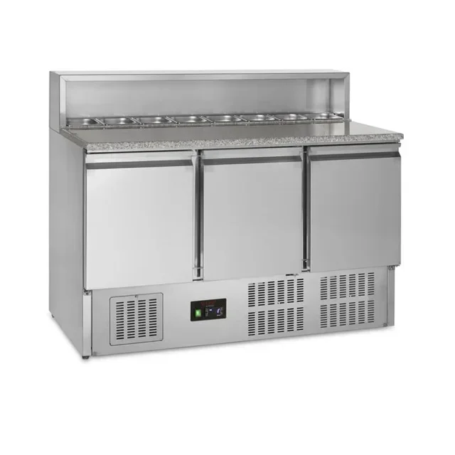 Gastronorm 1/1 Refrigerated Pizza Counter - 3 Doors - 368 Liters