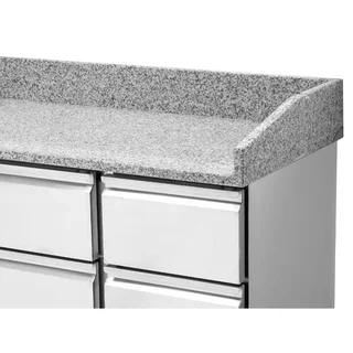 Refrigerated Pizza Cabinet 600x400 - 1 Hinged Door + 4 Gastronorm Drawers